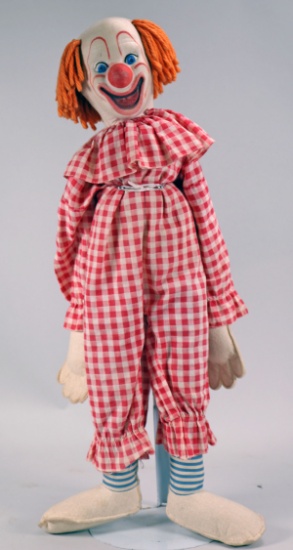 Vintage Bozo Clown Doll, Ca. Ca. 1950