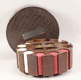 Poker Chips w/ Carrier & Cover