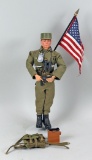 GI JOE Action Figure, Black Hair - Blue Eyes, Ca. 1964