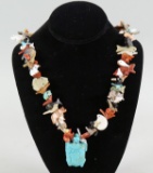 Turquoise Turtle Stacked Fetish Necklace