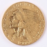 1909 $2.50 Gold Indian Quarter Eagle