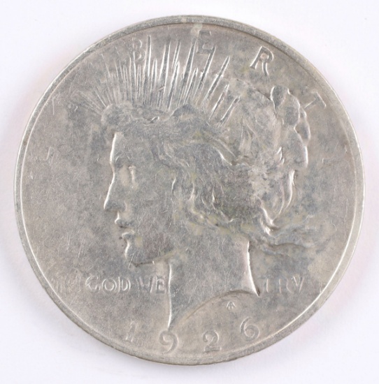 1926-D Peace Silver Dollar (faded D)