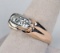 Men's 18k Rose Gold & Diamond Ring, Sz. 10, 10.21 Grams