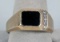 Men's 10k Ring, Black Stone w/ Diamond Accents, Sz. 11, 7.6 Grams