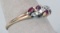 14k Gold Ruby & Diamond Ring, Sz. 9, 2.6 Grams