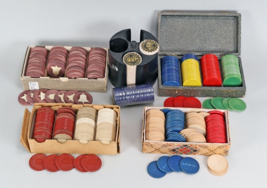 Assortment Vintage Poker Chips