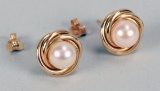 14k Gold Pearl Earrings