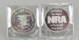2 NRA .999 Fine Silver Troy Ounce Rounds