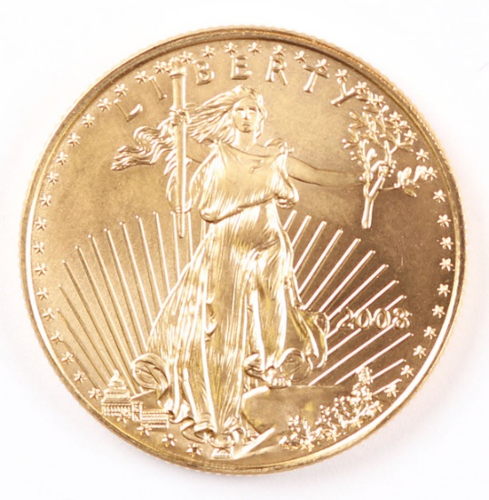 2008 $25 Gold Eagle, 1/2 oz. Fine Gold