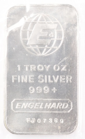 1 Troy oz. .999 Fine Silver Bar,  Englehard FJ07389