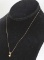 14k Diamond Drop Pendant w/ 14k Chain