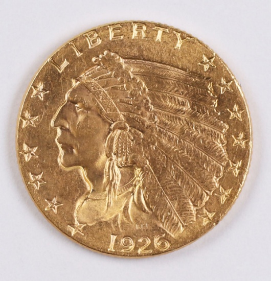 1926 Gold Indian Head  2 1/2 Dollar Quarter Eagle
