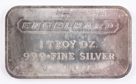 1 Troy oz. .999 Fine Silver Engelhard Bar, P 60471