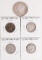 1966 Elizabeth II 80% Silver Dollar & 4 George VI 25 Cents