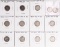9 George V Silver 10 Cents, 1 Edward VII Silver 5 Cents, 1872 Victoria Silver 5 Cents &