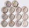 14 Roosevelt Silver Dimes, various dates/mints