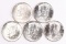 5 - 1964-P Kennedy Silver Half Dollars