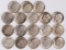 18 Roosevelt Silver Dimes, various dates/mints