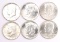 6 - 1964-P Kennedy Silver Half Dollars