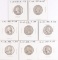 8 Washington Silver Quarters, various dates/mints