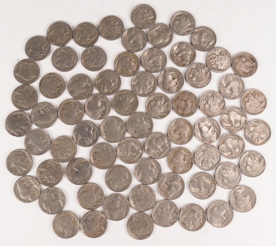 70 +/- Buffalo Nickels, various dates/mints