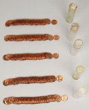5 Rolls of Wheat Pennies, 1954, 1955, 1957, 2-1958 (BU??)