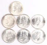 7 - 1964-P Kennedy Silver Half Dollars