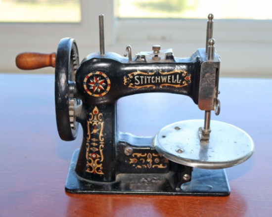 Antique National Stitchwell Child's Sewing Machine