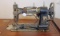 Vintage White Rotary Sewing Machine w/ Cabinet