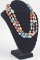 Turquoise & Gemstone Multistrand Beaded Necklace, DRT .925