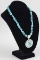 Southwest Style Turquoise Necklace & Inlaid Pendant, DRT .925