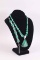 Malachite Necklace w/Pendant and Bracelet, DRT .925