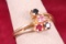 10K Gold Ring w/4 Colored Stones, Sz. 3 3/4