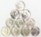 10 - 1964-P Kennedy Silver Half Dollars