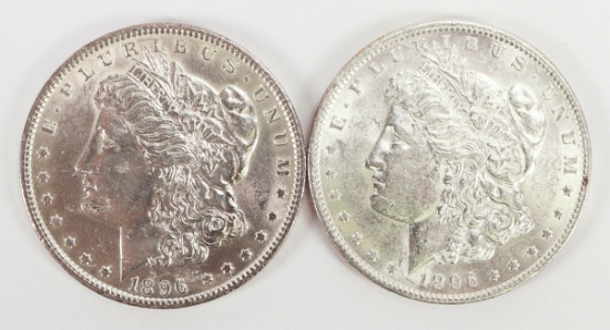 2 - 1896-P Morgan Silver Dollars
