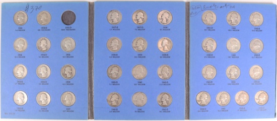 Washington Silver Quarter Book 1932 to 1945