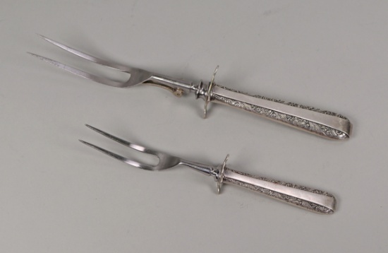 Sterling Silver Handled Carving Forks