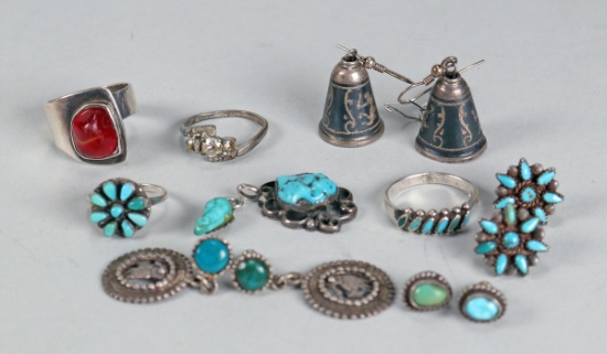 Silver Southwest Jewelry - Earrings, Rings
