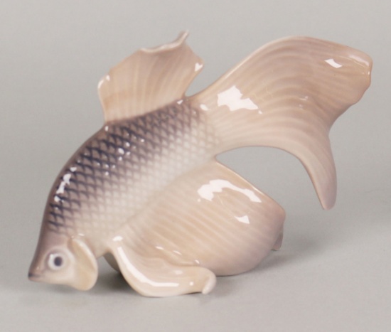 "Fantail Fish", Royal Copenhagen Porcelain Figurine #3064, Rare