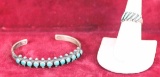 Southwest Style Sterling Bracelet & Ring Sz. 5 1/2
