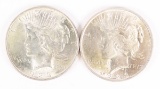 2 - 1923-P Peace Silver Dollars