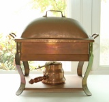 Vintage Bazar Francais NY 666 Copper  Food Warmer