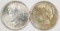 2 - 1925-P Peace Silver Dollars