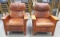 Leather Upholstered Craftsman Style Recliners