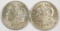 2 - 1921-P Morgan Silver Dollars