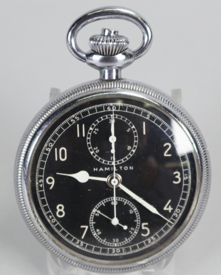 Hamilton WWII Era Model 23 Pocket Watch - Chronograph