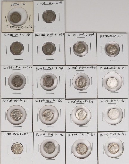 18 Roosevelt Silver Dimes