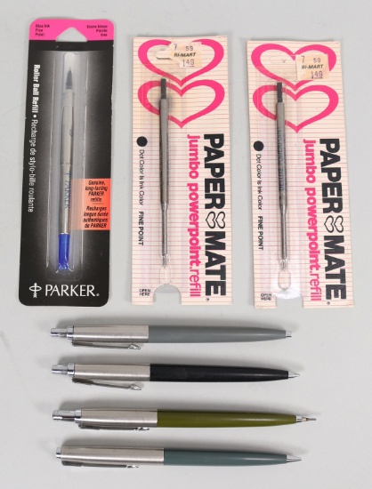 Vintage Parker Pens & Pencils w/3 Refills