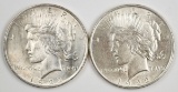 2 - 1922-P Peace Silver Dollars