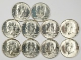 10 - 1964-D Kennedy Half Dollars